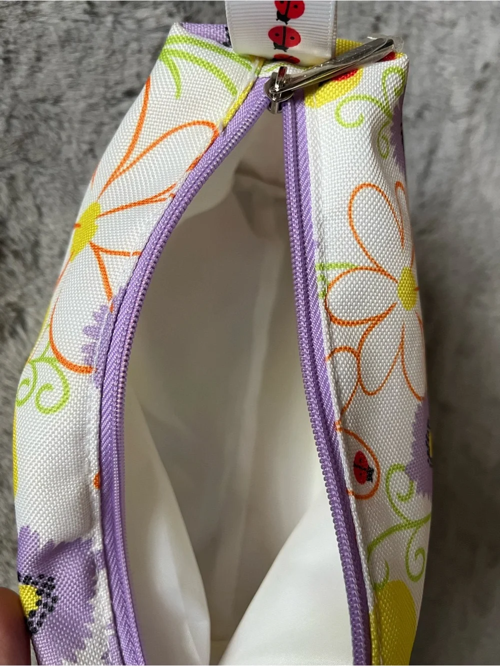 Clinique Floral Cosmetic Pouch - Yellow, Purple & Orange